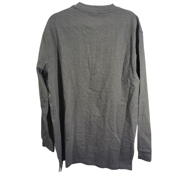 Wrangler Riggs Workwear Mens Gray Henley Long Sleeve Shirt 103W750CH LT Tall - Picture 2 of 6